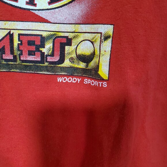 HANES Heavyweight Vintage Calgary Flames T-Shirt Woody Sports NHL Retro Men's XL - Picture 6 of 11